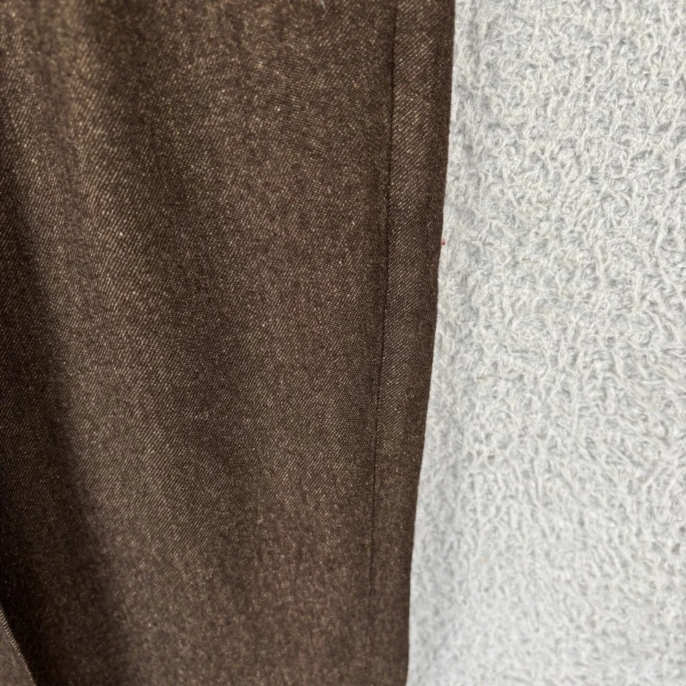 St Croix Dress‎ Pants Men 35x28 Brown Pleated Trousers Silk Wool Italy